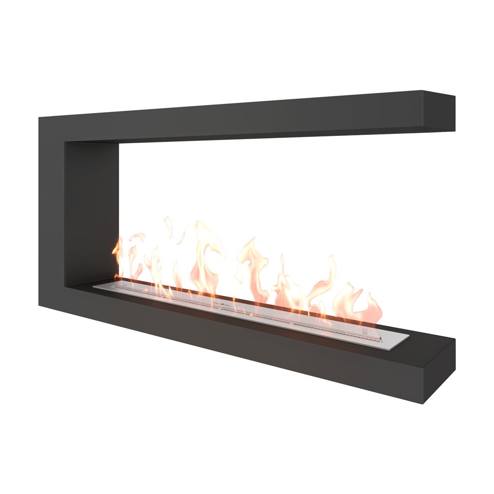 Биокамин торцевой SteelHeat LONG 1100